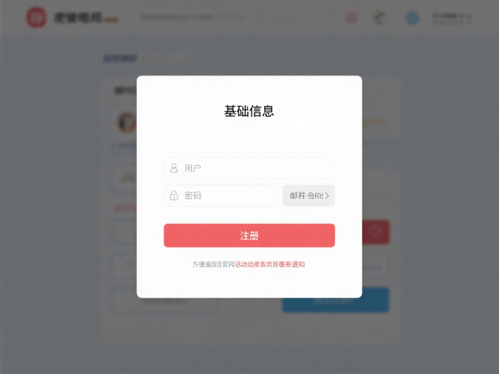 填写基础信息
在注册界面，按照提示填入用户名、密