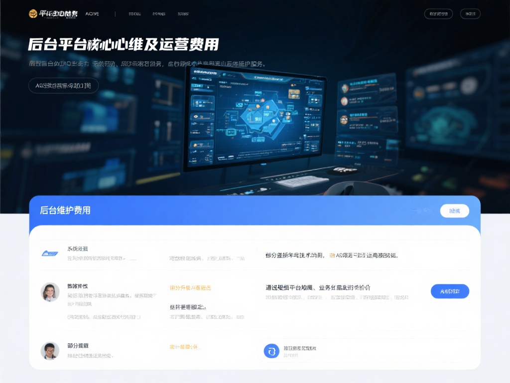 后台维护及运营费用
作为线上平台的核心动力，AG